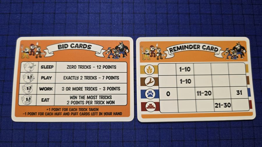 3 Tricky Pigs card components