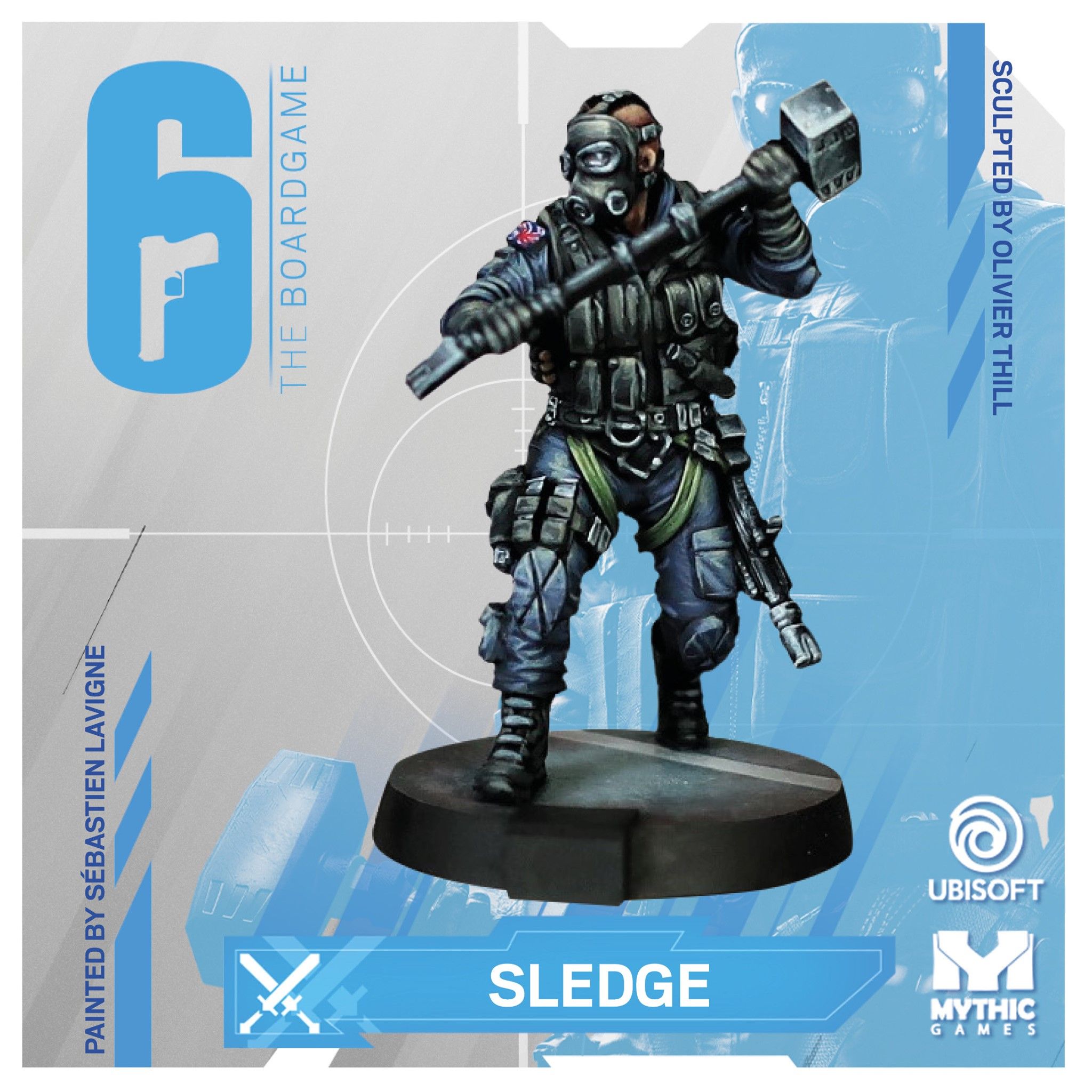 6 Siege board game tactical map and miniatures
