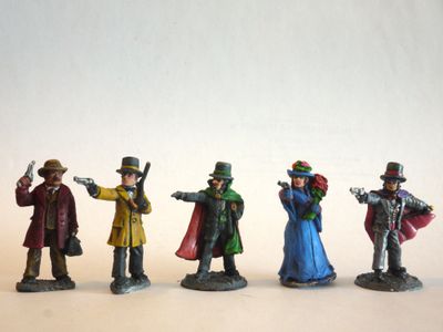 A Study in Emerald agent cards and pieces
