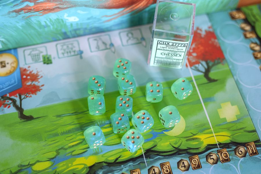 Dice components from Above and Below Haunted