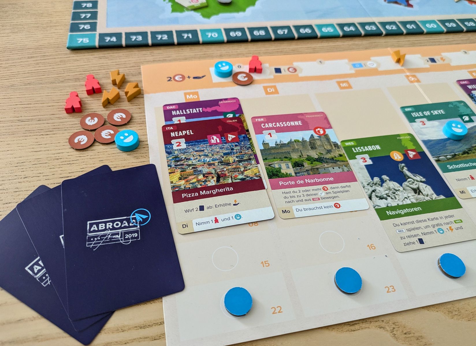 Abroad board game during the third week