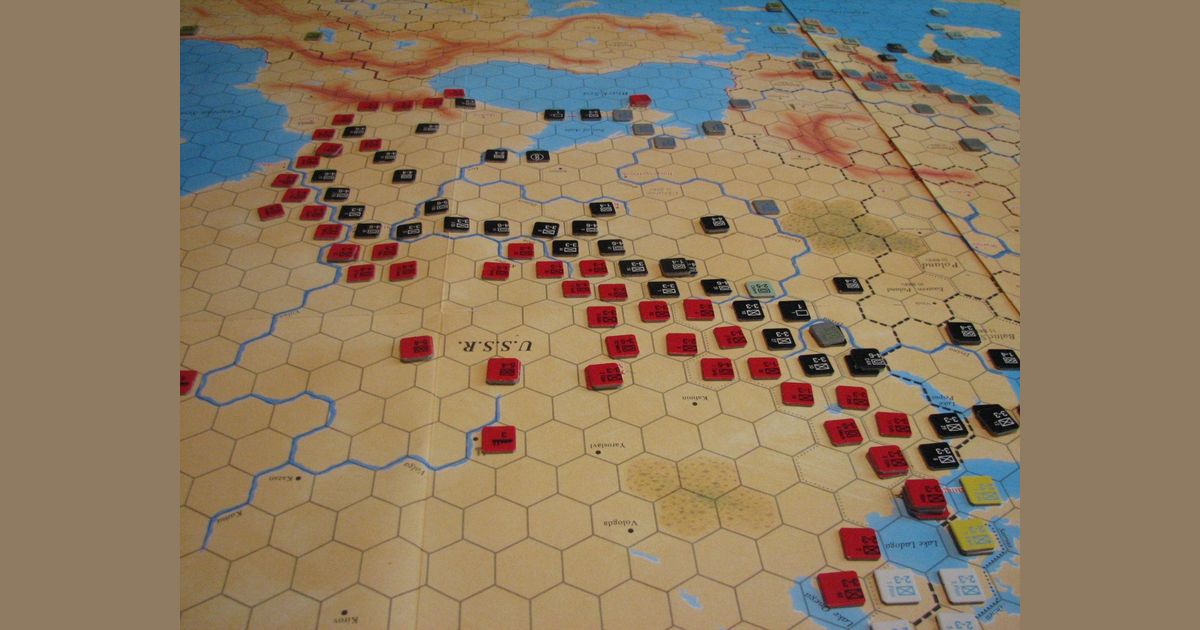 Advanced Third Reich strategic map in play