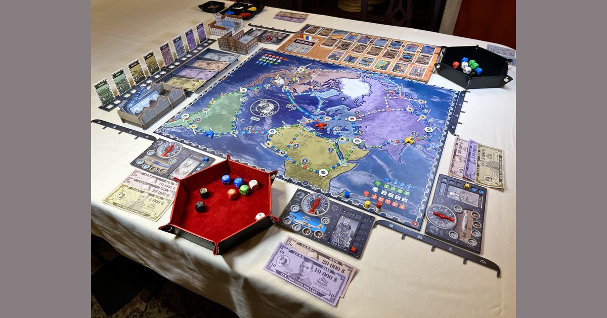 Air Postal board game setup