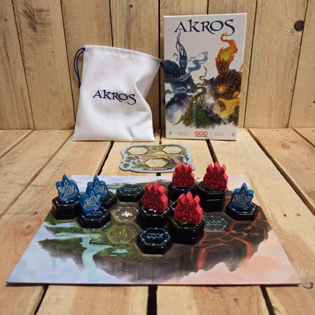 Akros components arranged for play