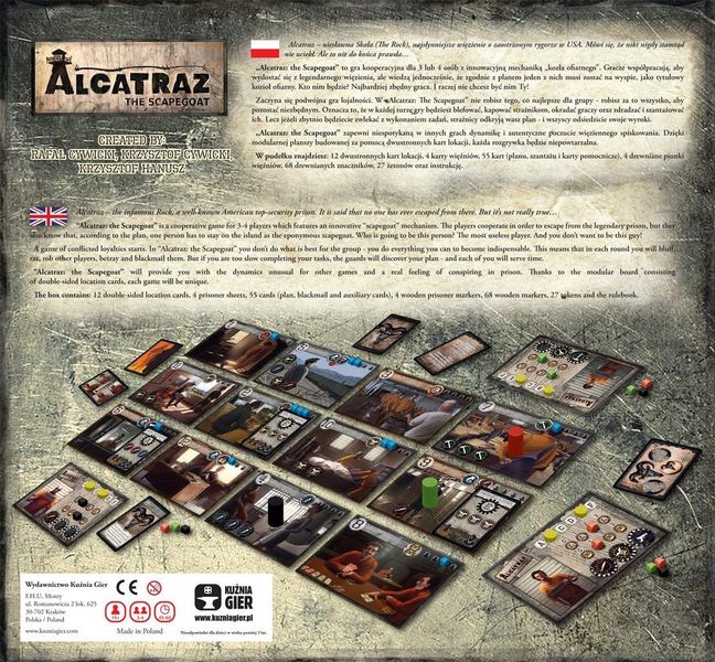 Alcatraz The Scapegoat board game box back