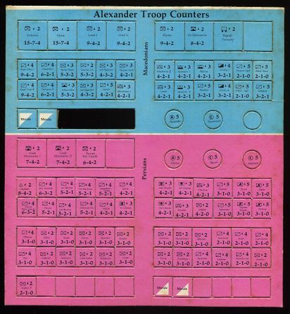 Alexander the Great unit counter sheet