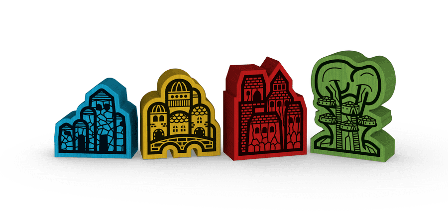 Altay wooden faction settlement pieces