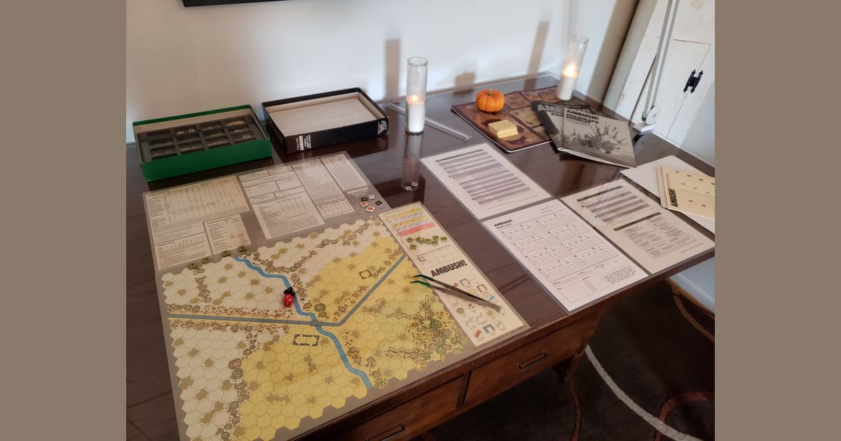 Ambush mission set up on a table