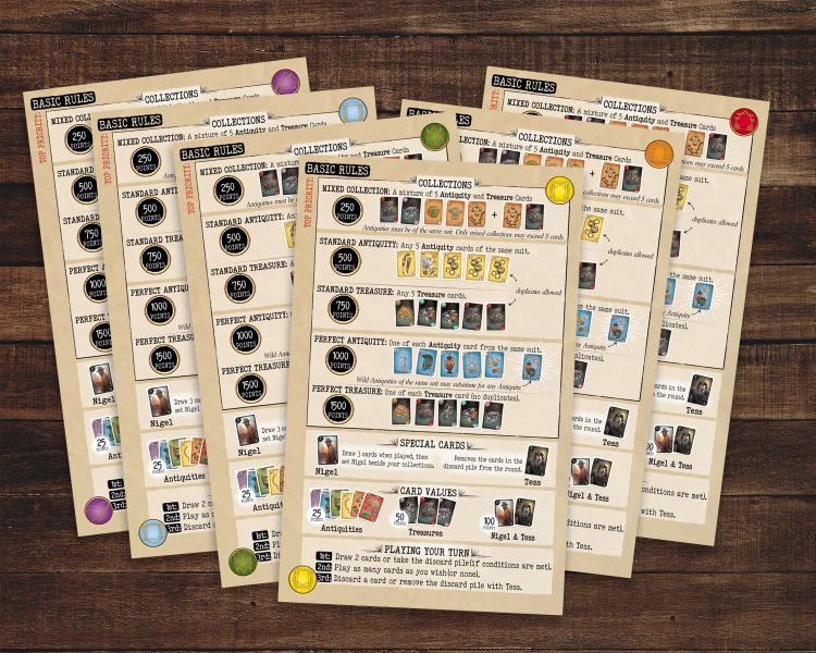 Antiquity Quest player aids and cards