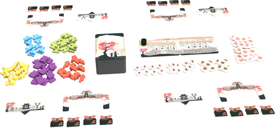 Arigatō board game setup
