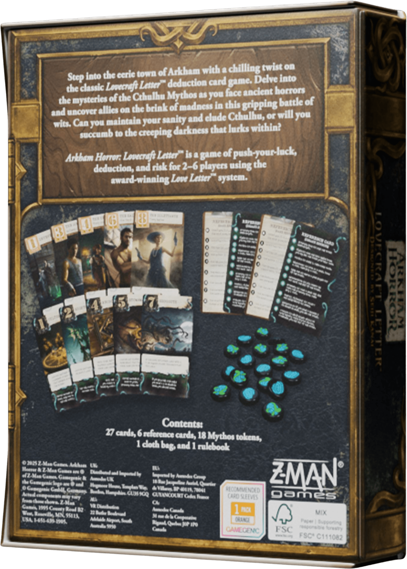 Arkham Horror Lovecraft Letter English edition box back