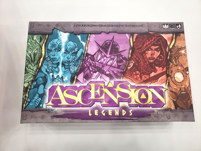 Ascension Legends cards arranged for play