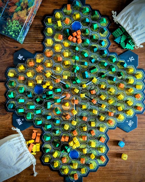 Aspens board game flat lay