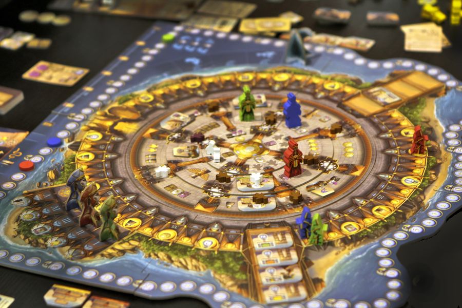 Atlantis Exodus board and components on a table