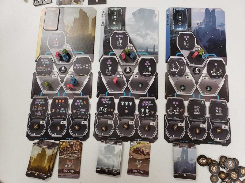 Atlas Lost technology tree tiles and cards