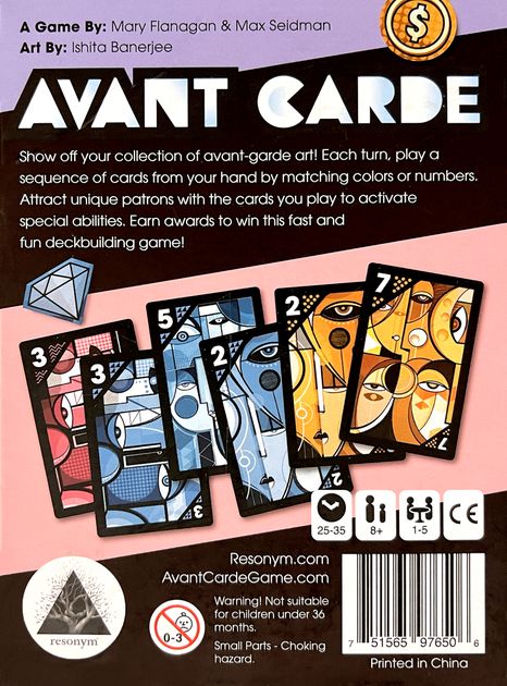 Avant Carde English edition box back