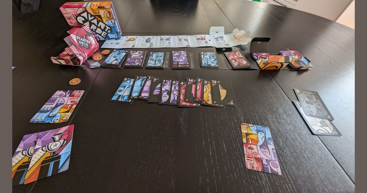 Avant Carde solo game in progress