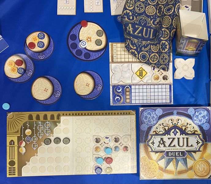 Azul Duel box and game components