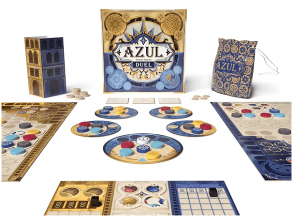 Azul Duel two-player tabletop setup
