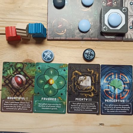 Azure board game set up for play