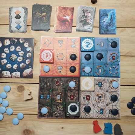 Azure stones cards and beast pieces