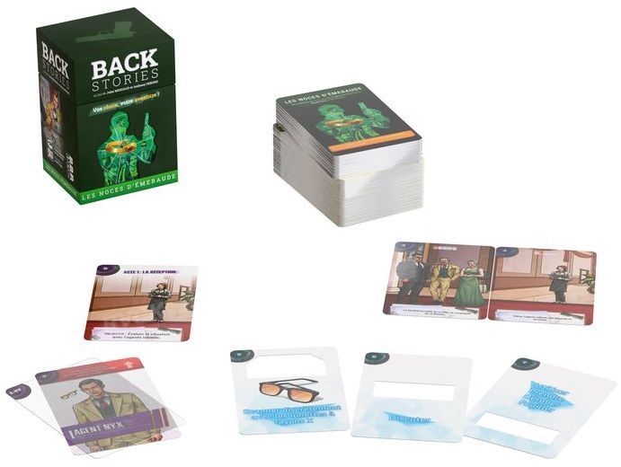 Backstories Emerald Wedding box and card components