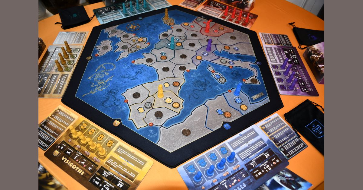 Barbarian Kingdoms board and player areas