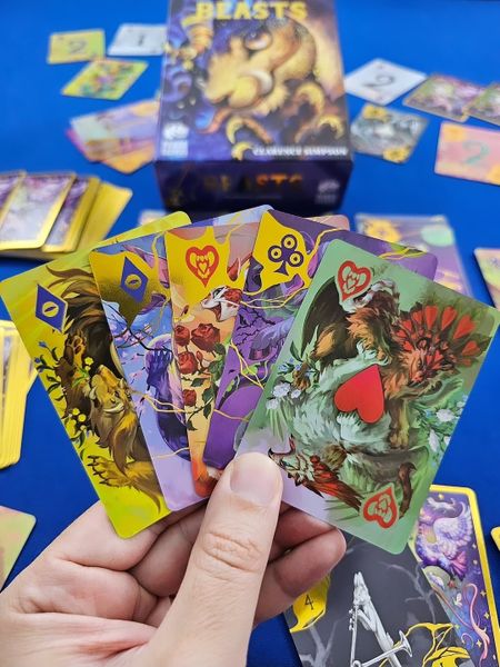 Beasts cooperative number puzzle in play