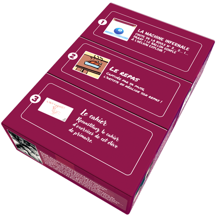 Inside the Behind Purple box showing puzzle compartments