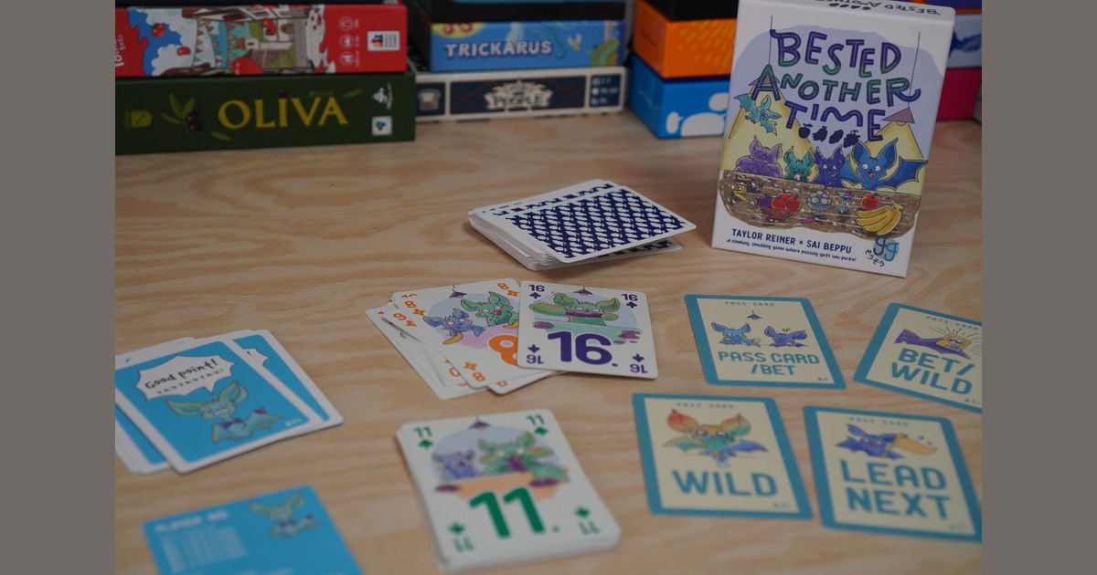 Bested Another Time card game setup