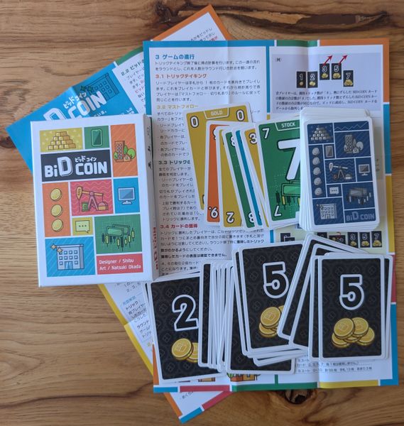 Bid Coin cards and coins