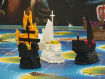 Black Fleet board game being played at a table