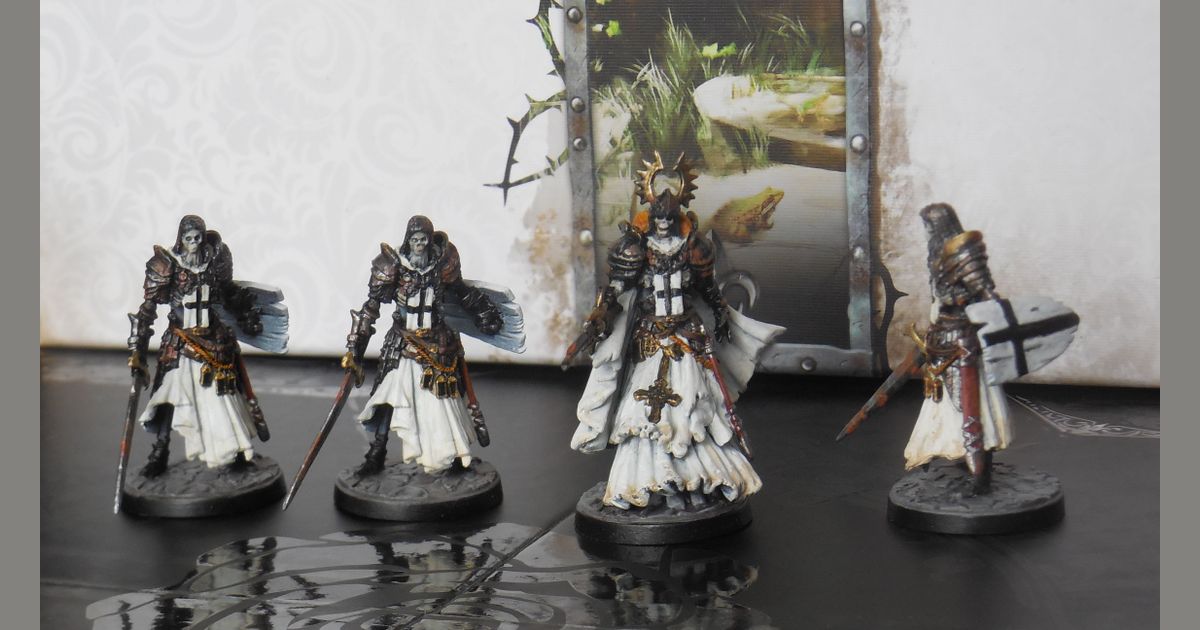 Ulrich and Templarii miniatures from Black Rose Wars Duel Lex