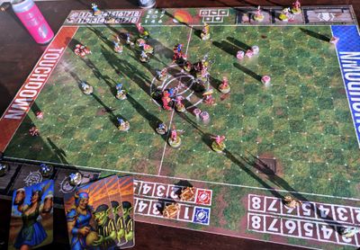 Blood Bowl game in progress