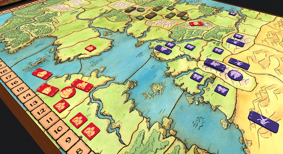 Bloodstones fantasy cloth map and armies