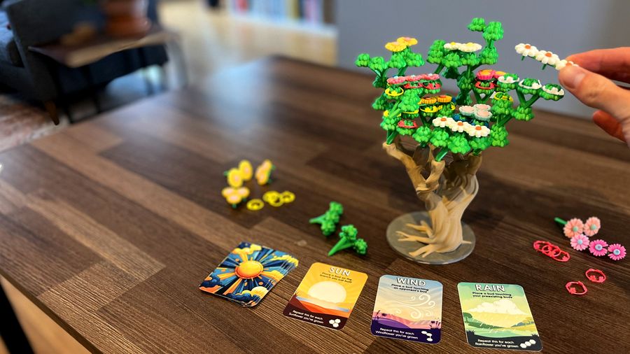 Bloomchasers game in progress around the shared tree