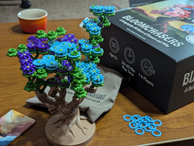 Close view of flowers and branches on the Bloomchasers tree