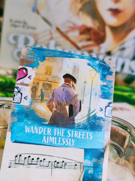 Bohemians cards arranged as an artist daily routine