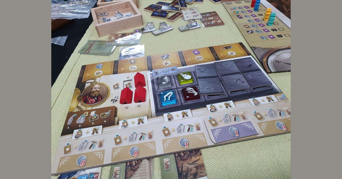 Bone Wars player board and action cards