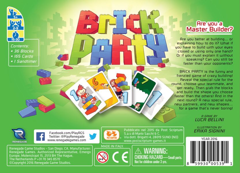 Brick Party board game box back