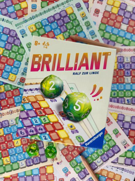 Brilliant game components and score sheets