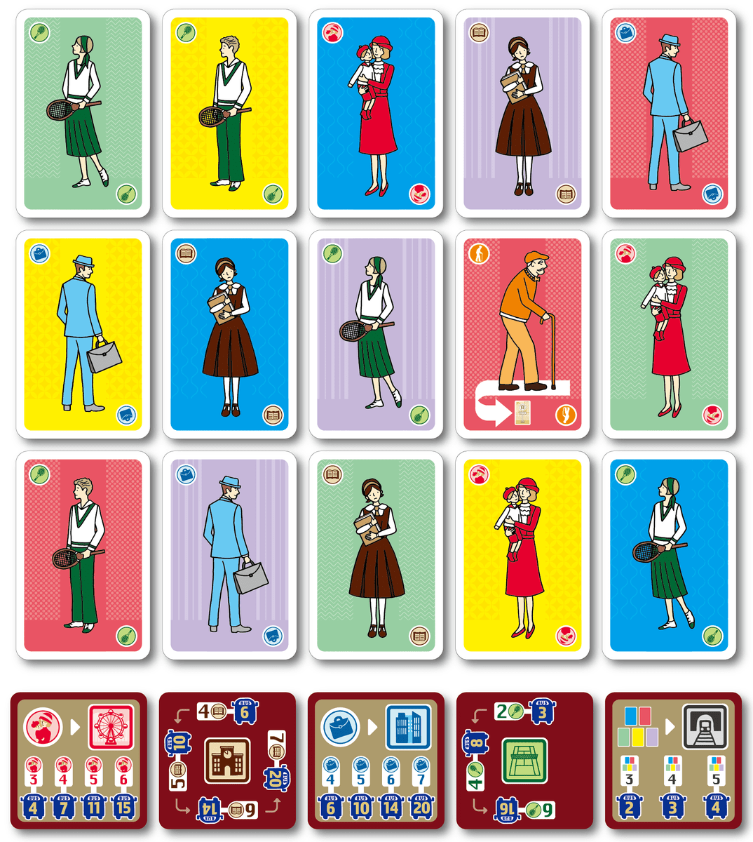 Bus and Stop sample cards