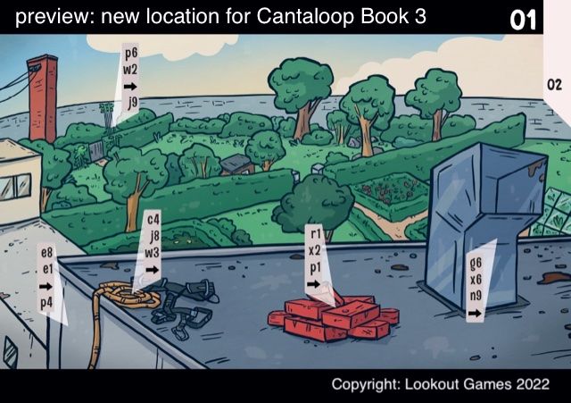 Cantaloop Book 3 illustrated location page