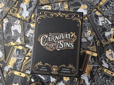 Carnival of Sins game setup on a table