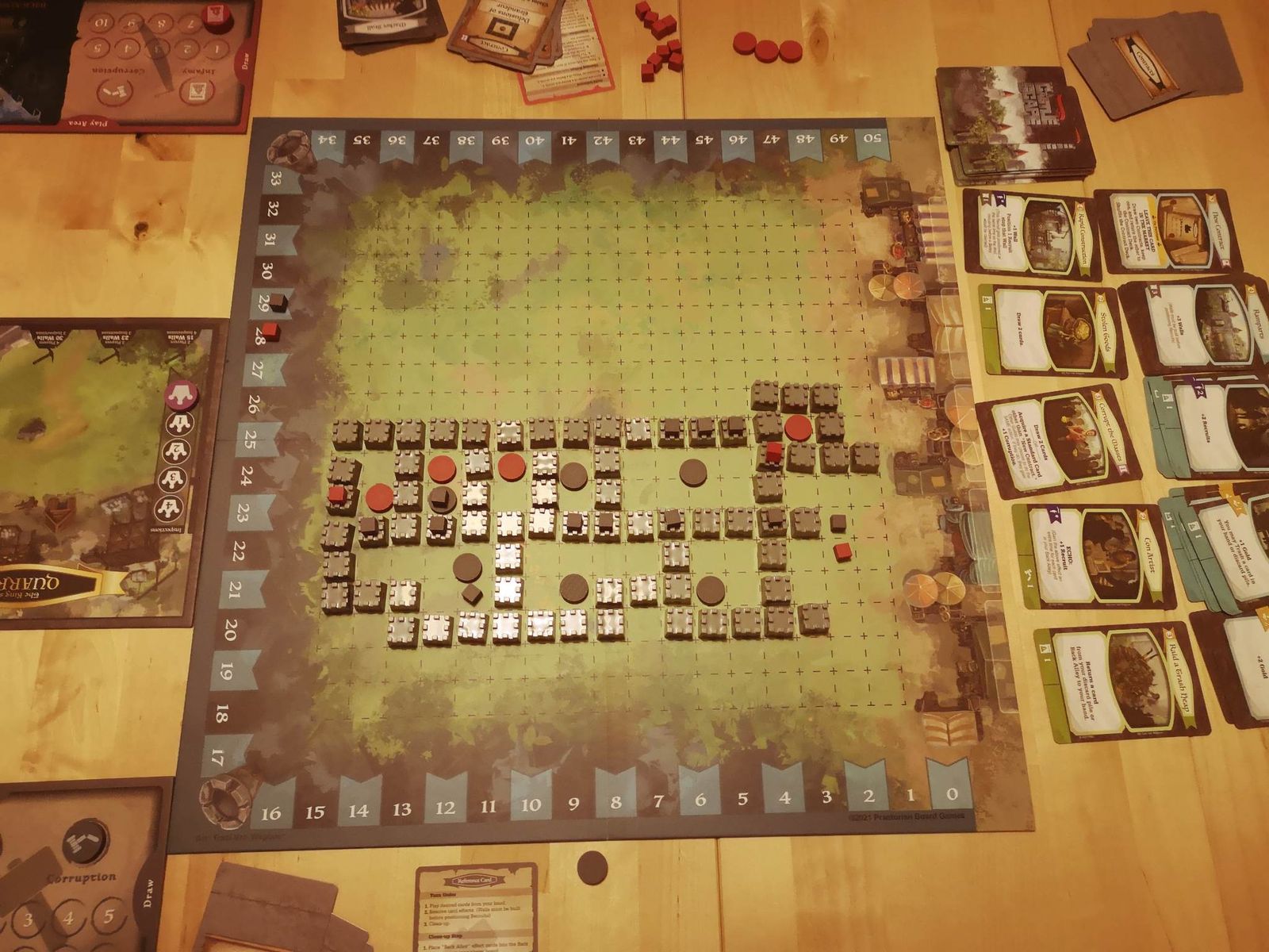 Completed CastleScape castle on the game board
