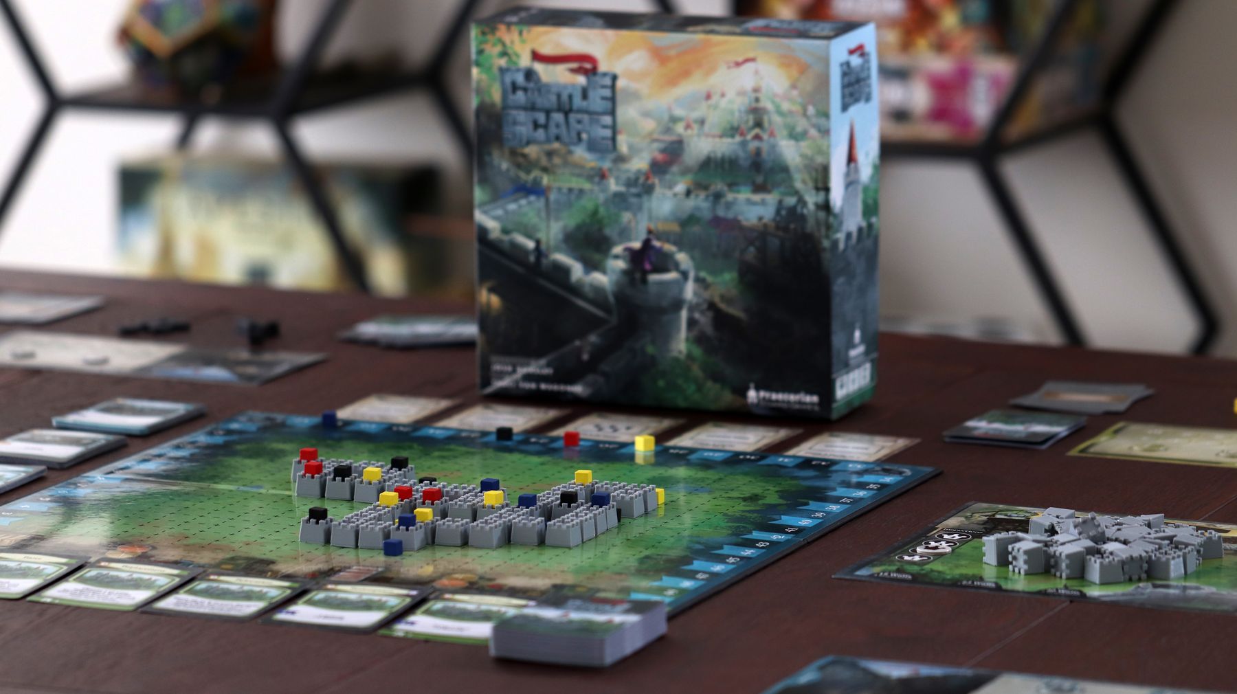 CastleScape board game in progress