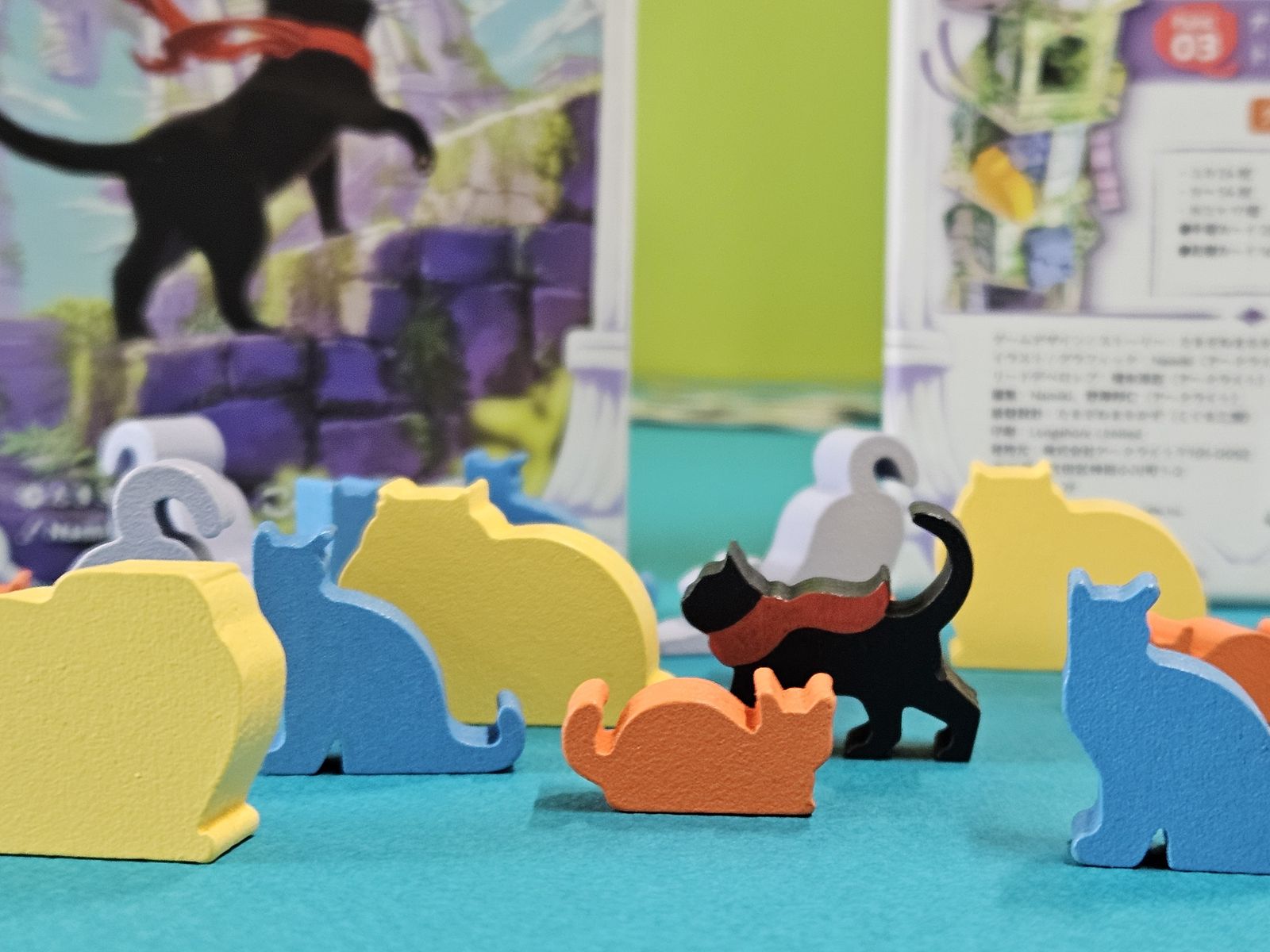 Cat and the Tower game components