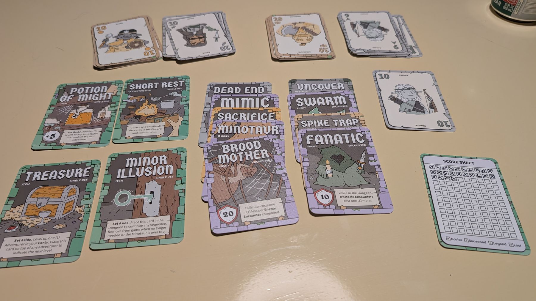 Completed Cavern Shuffle solo game