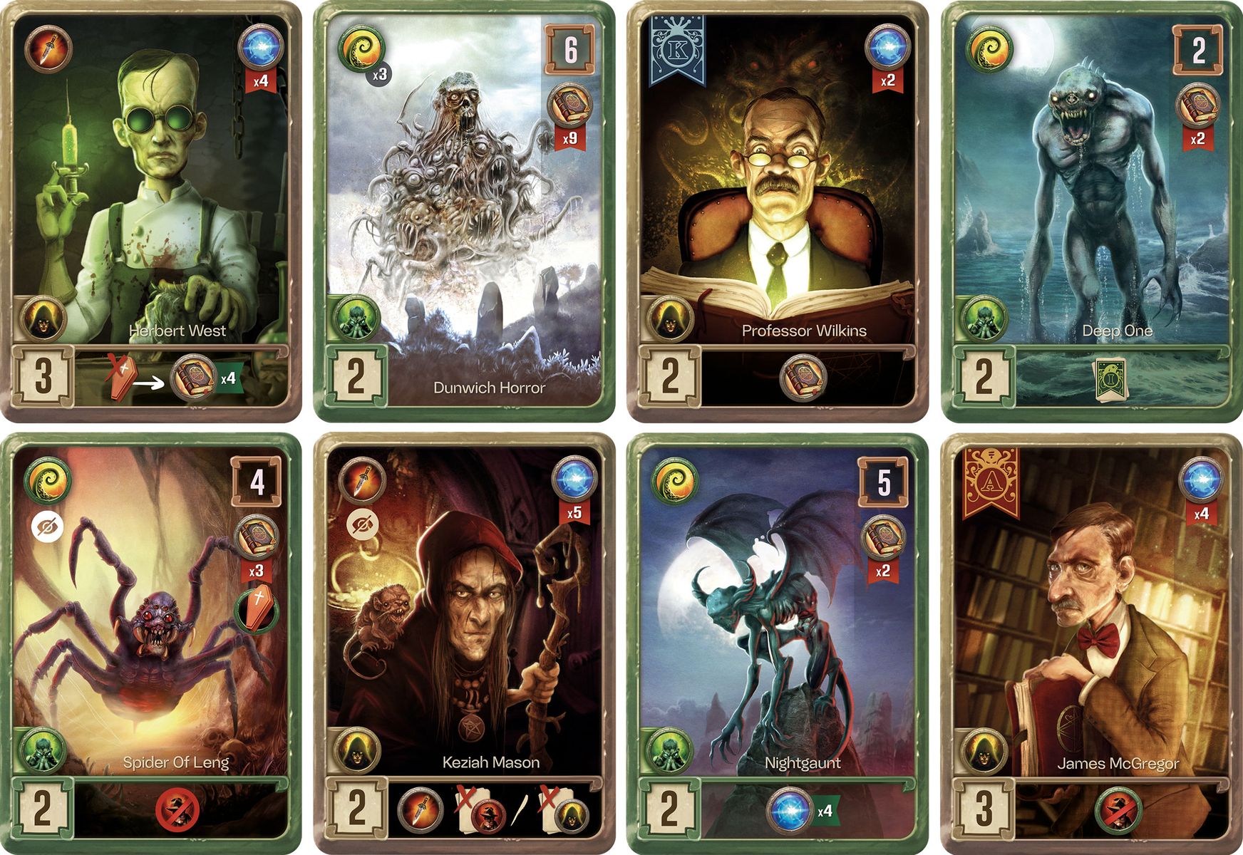 Chants for the Old Ones cultists and creature components