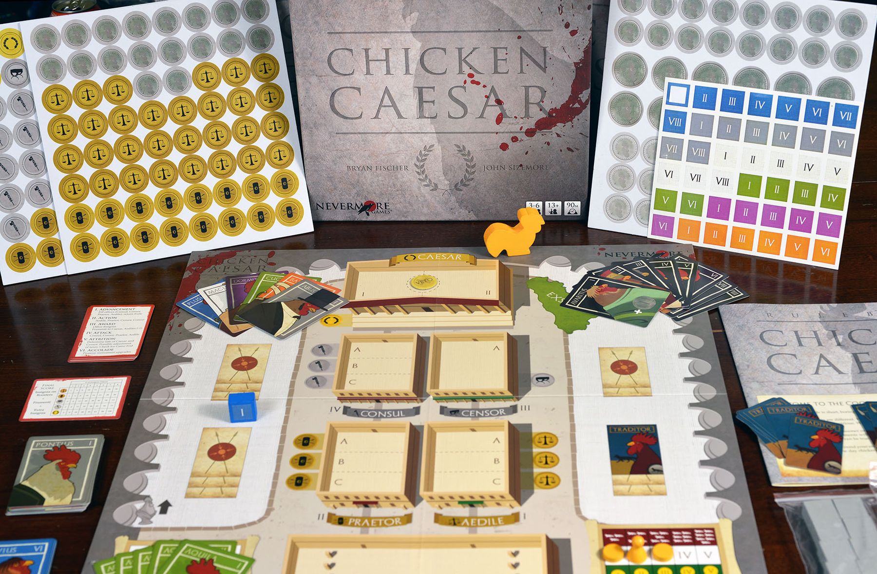 Chicken Caesar game unboxed